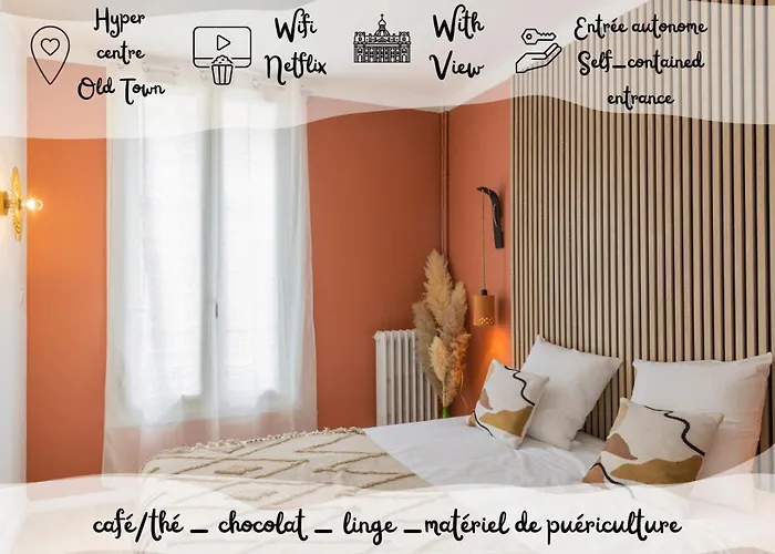 Apartman Hypercentre- Confort Premium - Cinema - Parking Facile Troyes